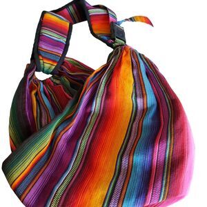 Canvas Boho Crossbody Buckle Woven Fabric Mexican Style Shoulder Purse Bags